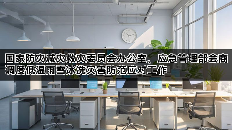 国家防灾减灾救灾委员会办公室、应急管理部会商调度低温雨雪冰冻灾害防范应对工作