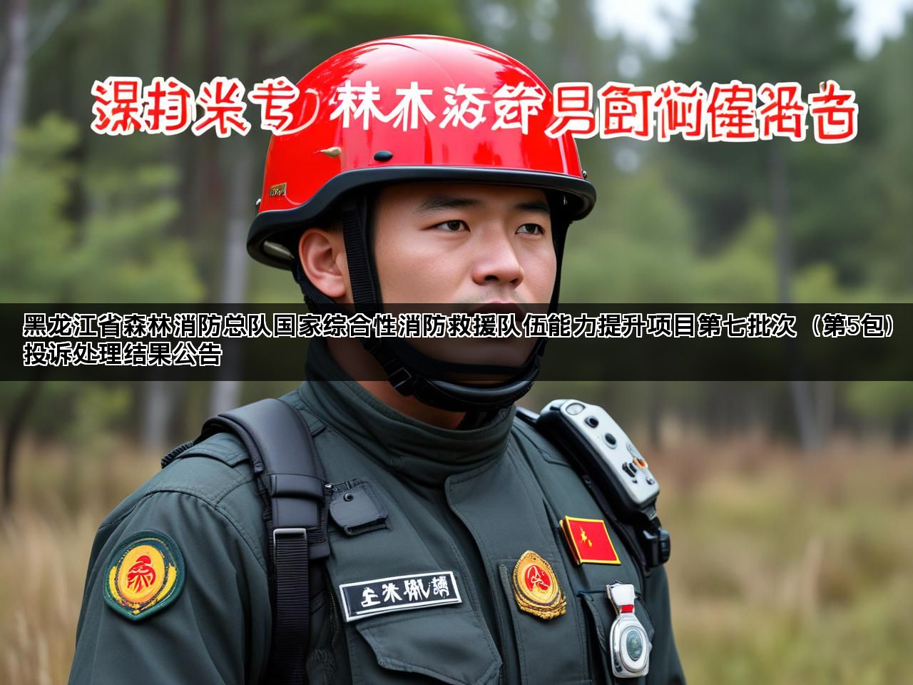 黑龙江省森林消防总队国家综合性消防救援队伍能力提升项目第七批次（第5包）投诉处理结果公告