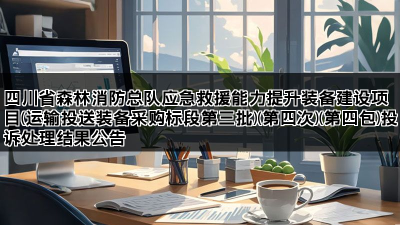 四川省森林消防总队应急救援能力提升装备建设项目(运输投送装备采购标段第三批)(第四次)(第四包)投诉处理结果公告