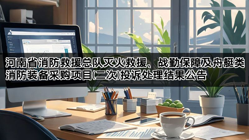 河南省消防救援总队灭火救援、战勤保障及舟艇类消防装备采购项目(二次)投诉处理结果公告