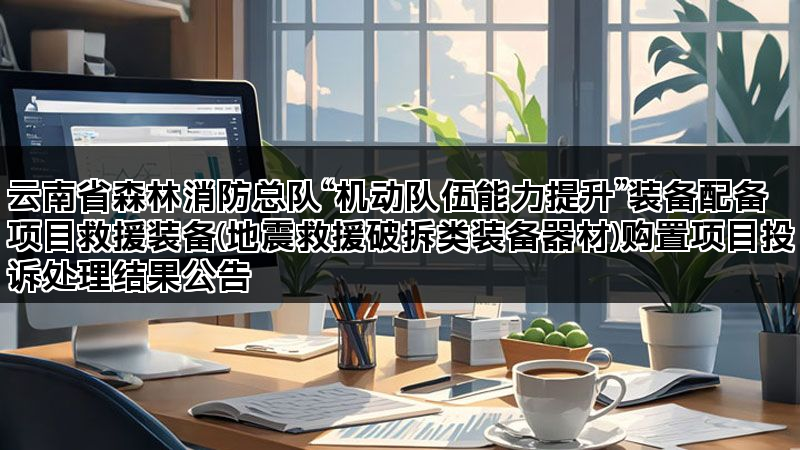 云南省森林消防总队“机动队伍能力提升”装备配备项目救援装备(地震救援破拆类装备器材)购置项目投诉处理结果公告