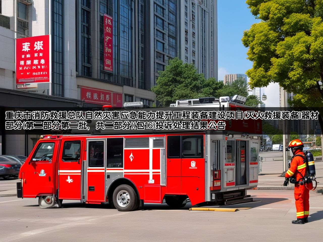 重庆市消防救援总队自然灾害应急能力提升工程装备建设项目(灭火救援装备)器材部分(第二部分第二批，共二部分)(包16)投诉处理结果公告