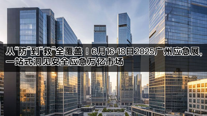从“防”到“救”全覆盖！6月16-18日2025广州应急展，一站式洞见安全应急万亿市场