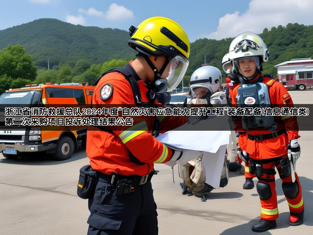 浙江省消防救援总队2024年度“自然灾害应急能力提升工程”装备配备(信息通信类)第二次采购项目投诉处理结果公告